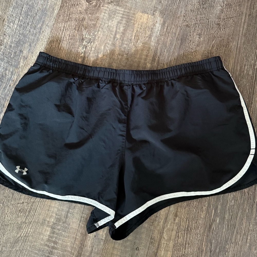 Under Armour Black and White Athletic Shorts